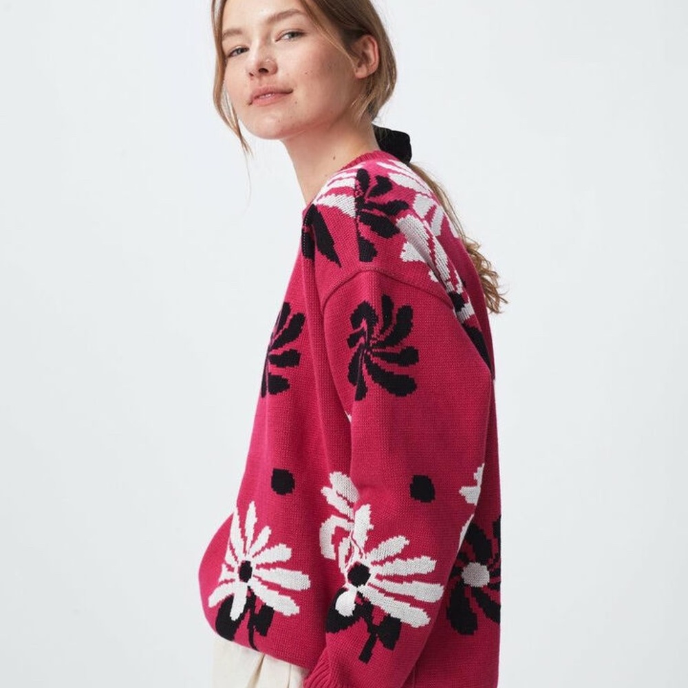 Oversized Floral Sweater